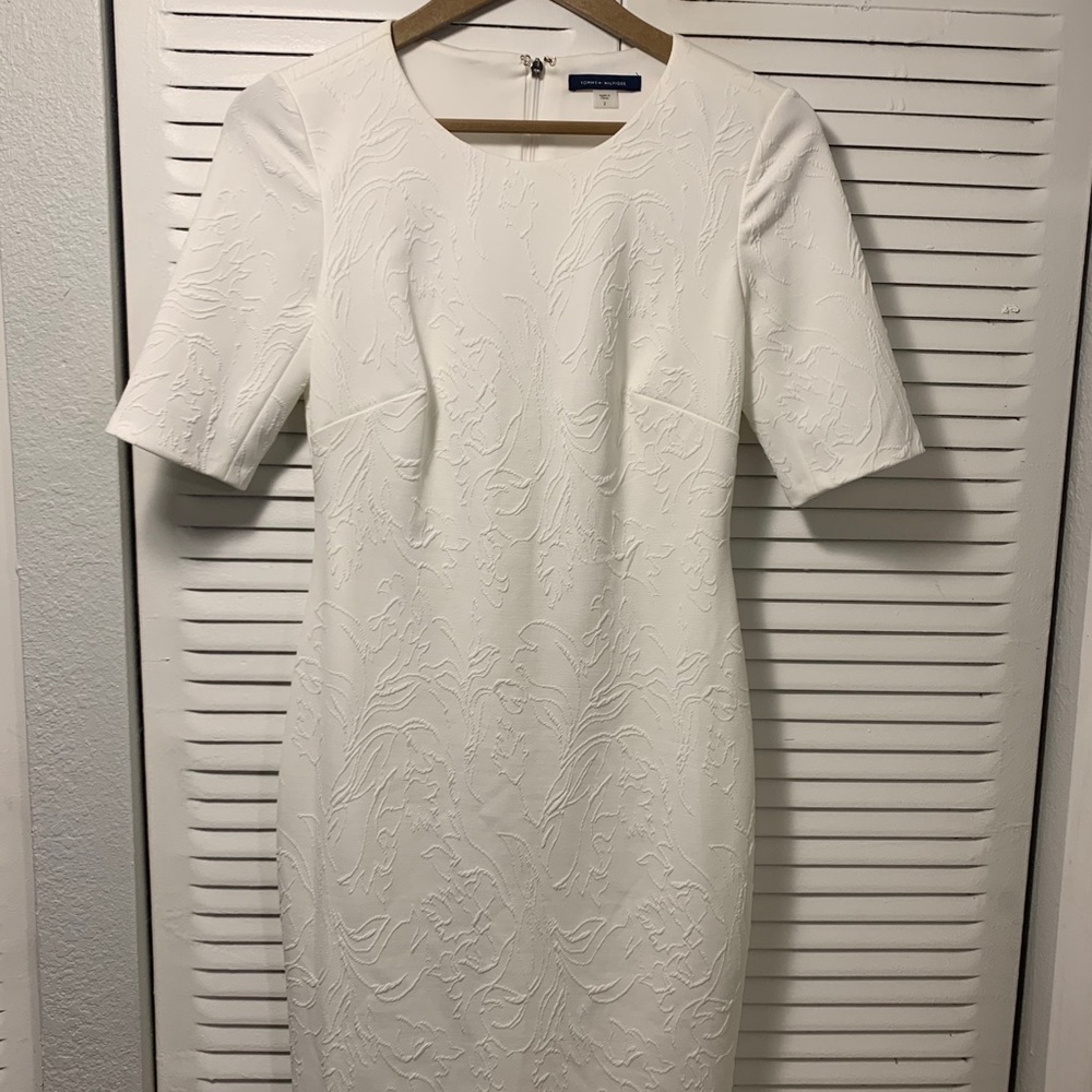 Tommy Hilfiger Ivory Knit Floral Dress size 2